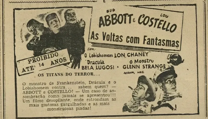 Quando os monstros chegaram: Abbott and Costello Meet Frankenstein no Brasil