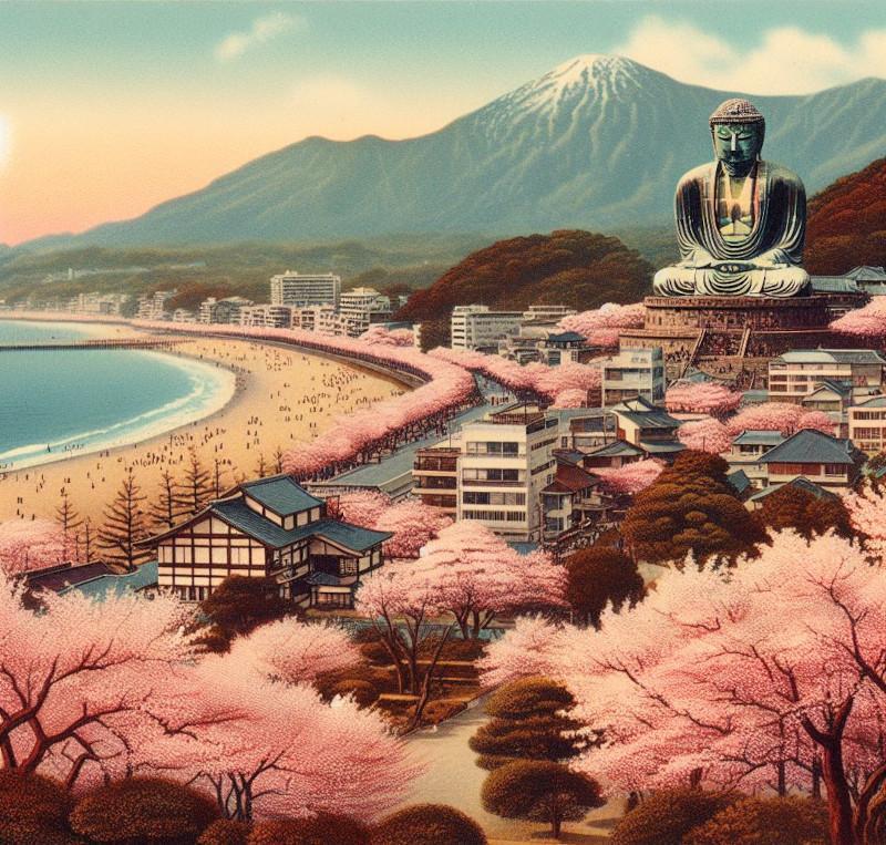 Cidade de Kamakura na Prov&iacute;ncia de Kanagawa